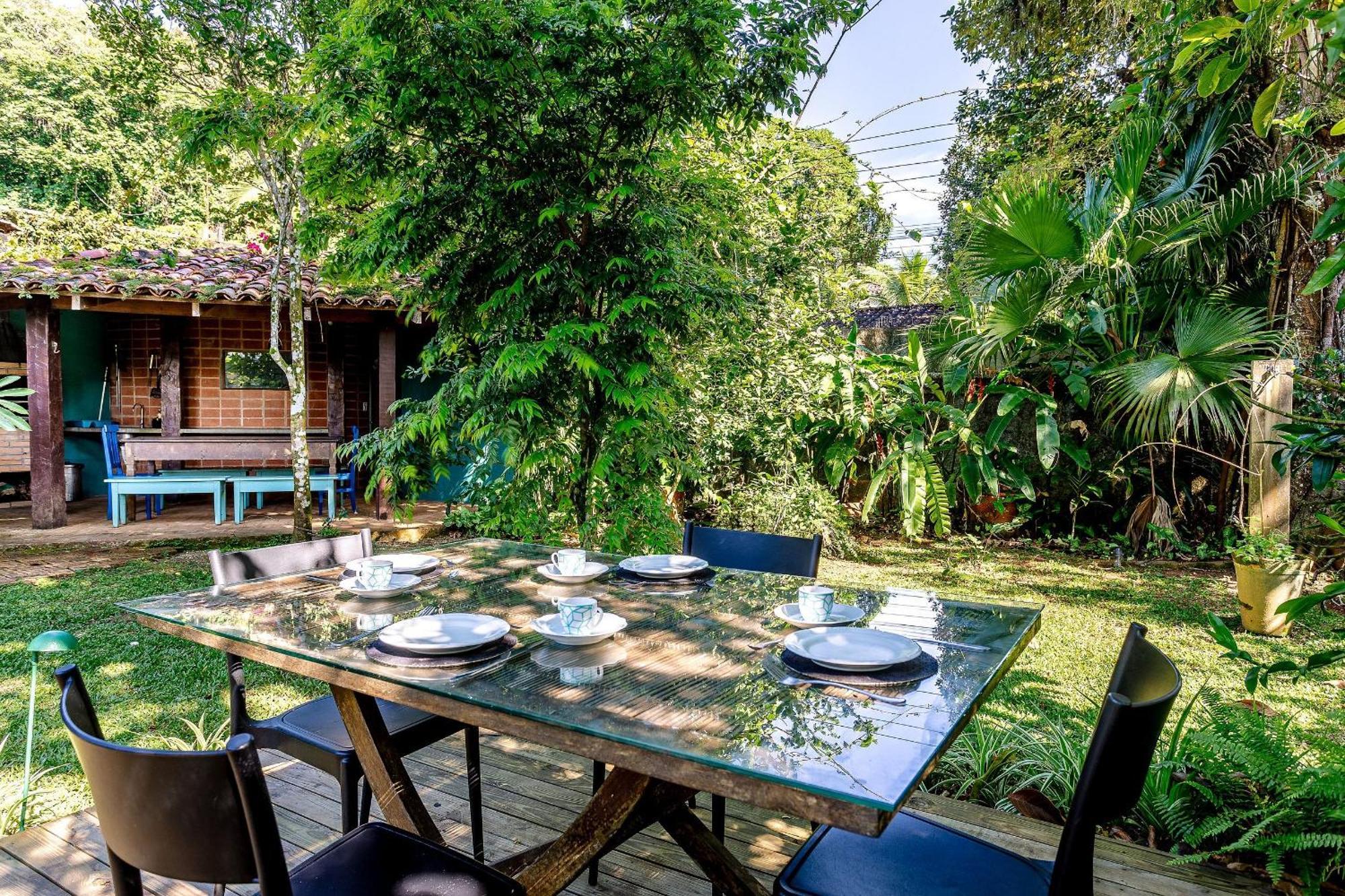 Casa Dos Passaros Na Areia A 20M Da Praia Da Baleia Com 3 Suites E 1 Dorm, Com Ar Condicionado, Wifi, Smart Tv, Cozinha Completa E Churrasqueira Sao Sebastiao  Bagian luar foto