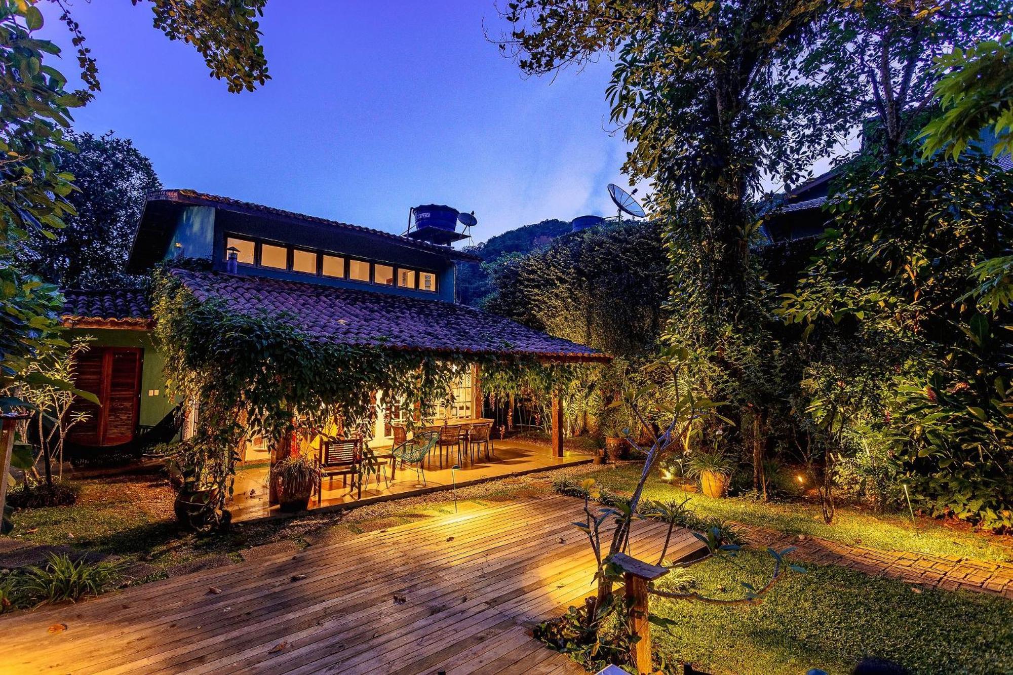 Casa Dos Passaros Na Areia A 20M Da Praia Da Baleia Com 3 Suites E 1 Dorm, Com Ar Condicionado, Wifi, Smart Tv, Cozinha Completa E Churrasqueira Sao Sebastiao  Bagian luar foto