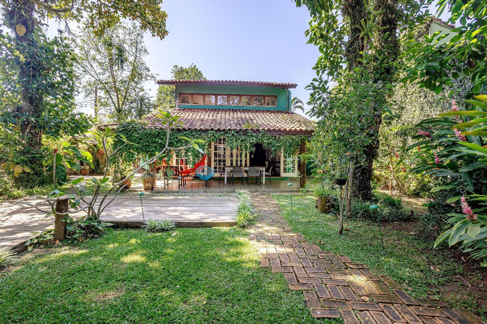 Casa Dos Passaros Na Areia A 20M Da Praia Da Baleia Com 3 Suites E 1 Dorm, Com Ar Condicionado, Wifi, Smart Tv, Cozinha Completa E Churrasqueira Sao Sebastiao  Bagian luar foto