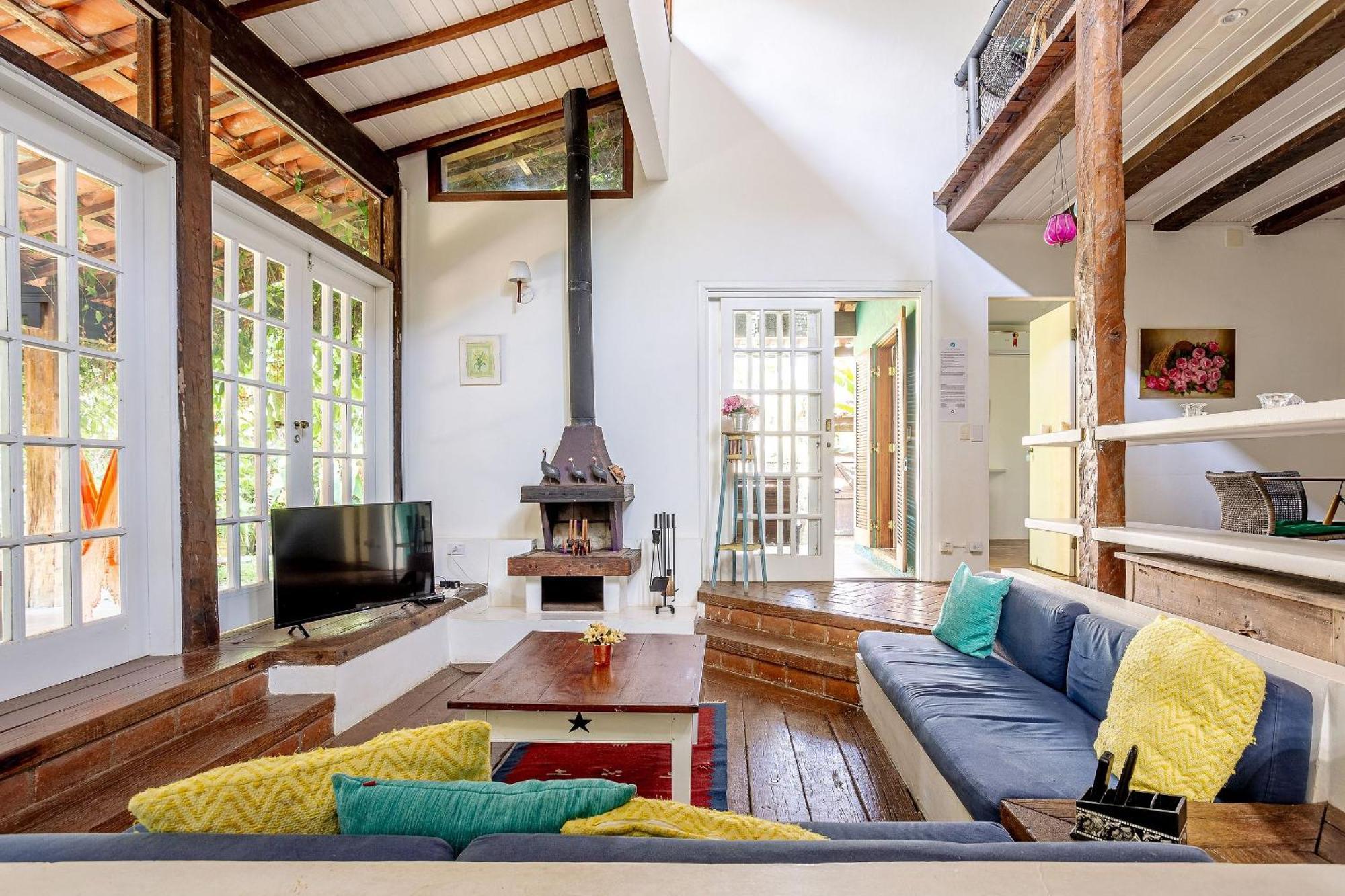 Casa Dos Passaros Na Areia A 20M Da Praia Da Baleia Com 3 Suites E 1 Dorm, Com Ar Condicionado, Wifi, Smart Tv, Cozinha Completa E Churrasqueira Sao Sebastiao  Bagian luar foto